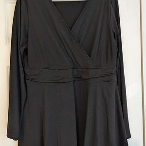 Crossover long sleeved shirt